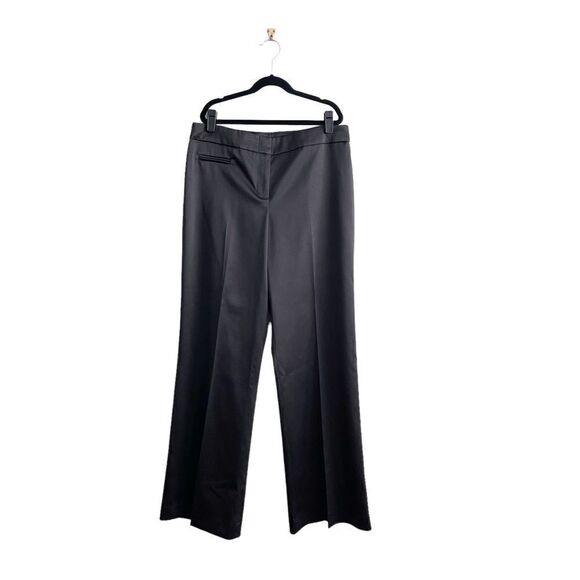 JS Boutique Trousers Black Satin Wide Leg Formal Party Women's 8 Petite - Picture 1 of 10